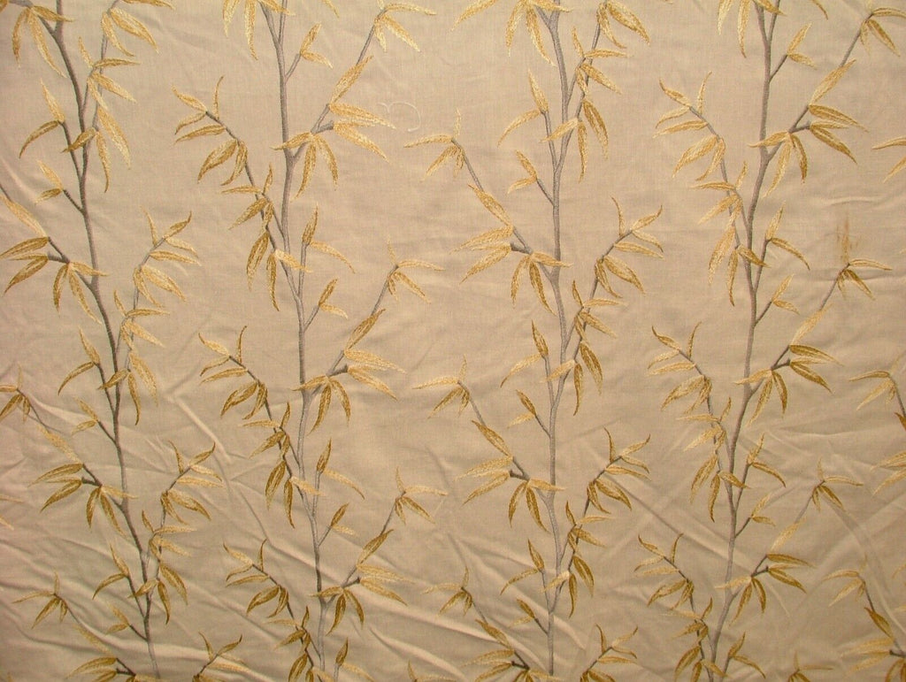 2 Metres iLiv Sumi Saffron Embroidered Fabric Curtain Upholstery Cushion