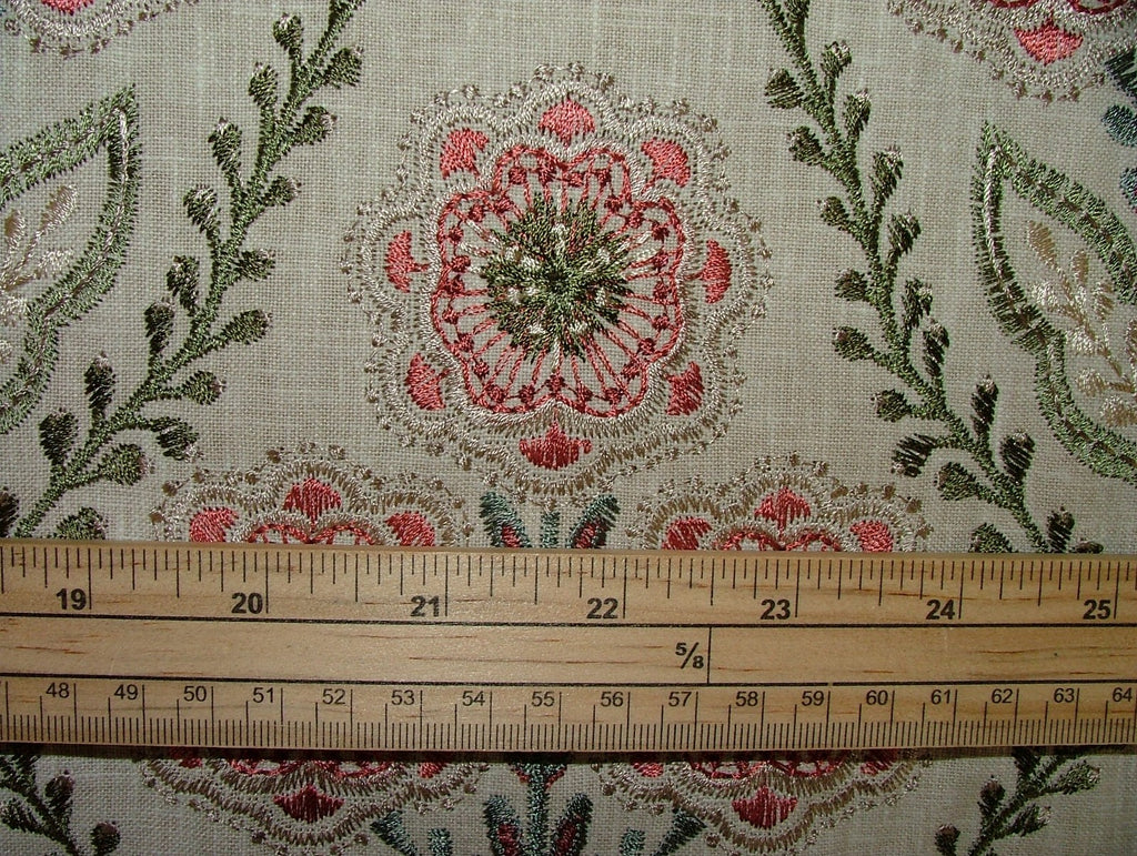 1.15 Metres iLiv Marcella Pine Embroidered Fabric Curtain Upholstery Cushion11