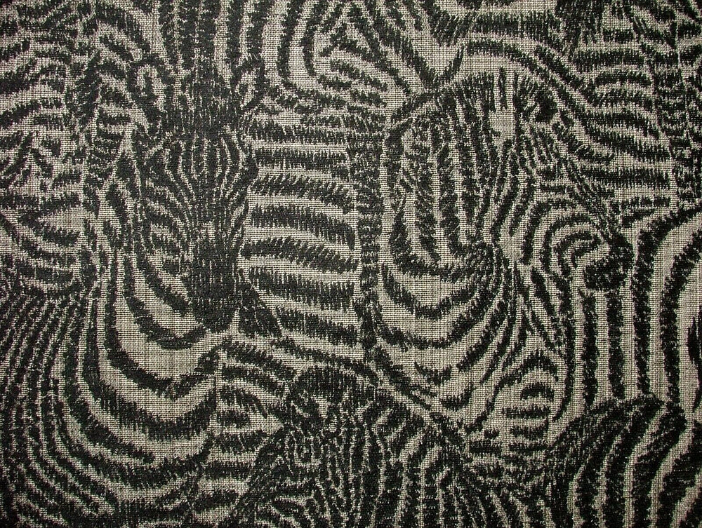 "Zebra Onyx" Animal Instincts  Jacquard Curtain Upholstery Cushion Use Fabric