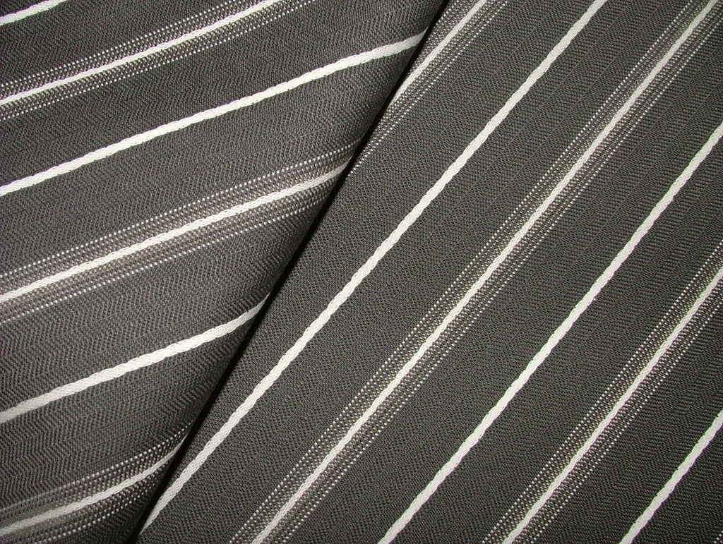 19 Metres Charcoal Grey Pinstripe Woven Fabric Upholstery Cushion Curtain