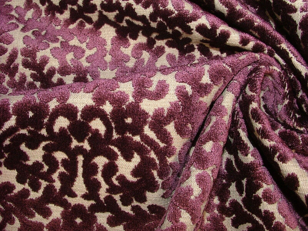 14 Metre iLiv Indiene Plum Plush Velvet Curtain Upholstery Cushion Fabric