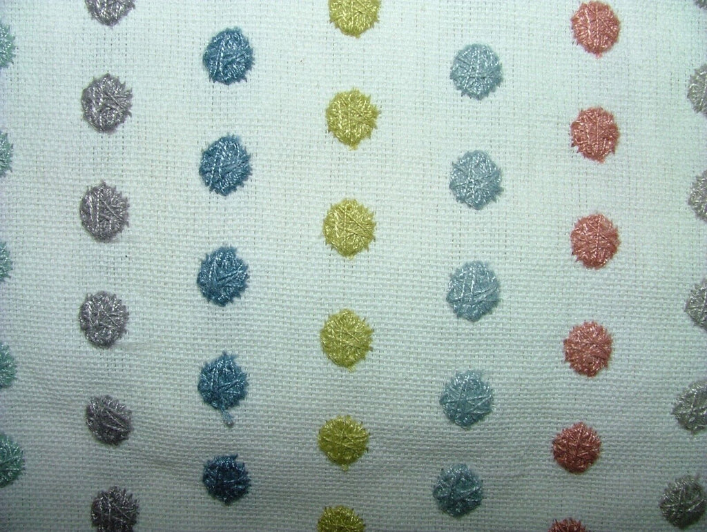 3.3 Metres Romo Dotty Embroidery Sorbet Fabric Upholstery Cushion RRP £419.10