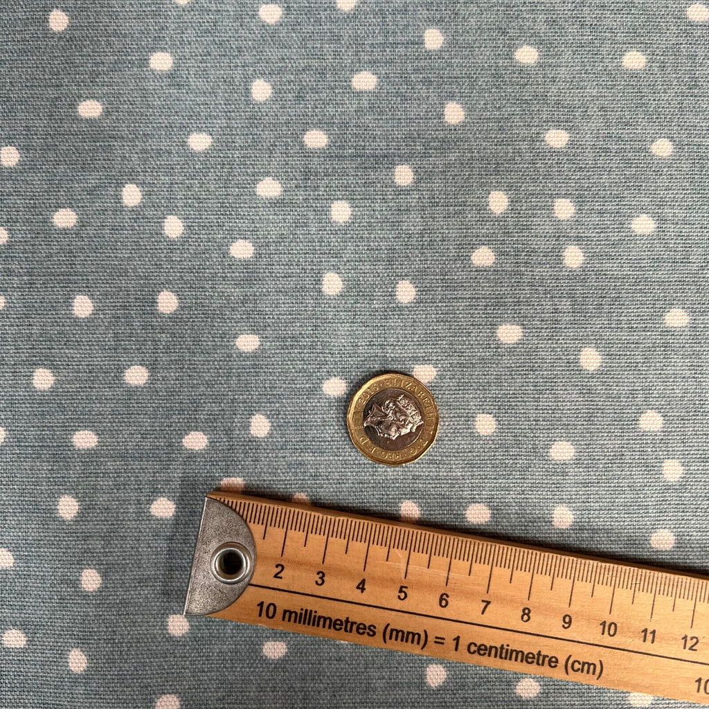 3.5 Metres iLiv Spotty Ocean Blue Cotton Curtain Upholstery Cushion Blind Fabric