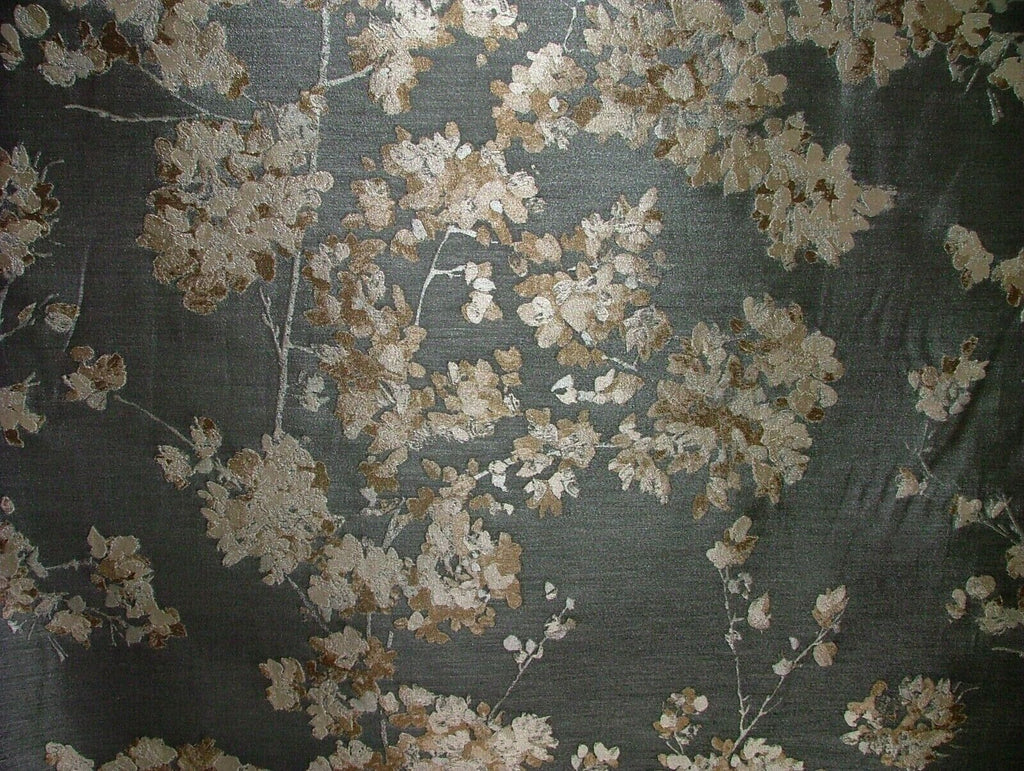 Romo Sakuya Gunmetal Silk Wool Blend Jacquard Curtain Fabric RRP £116.00 PM