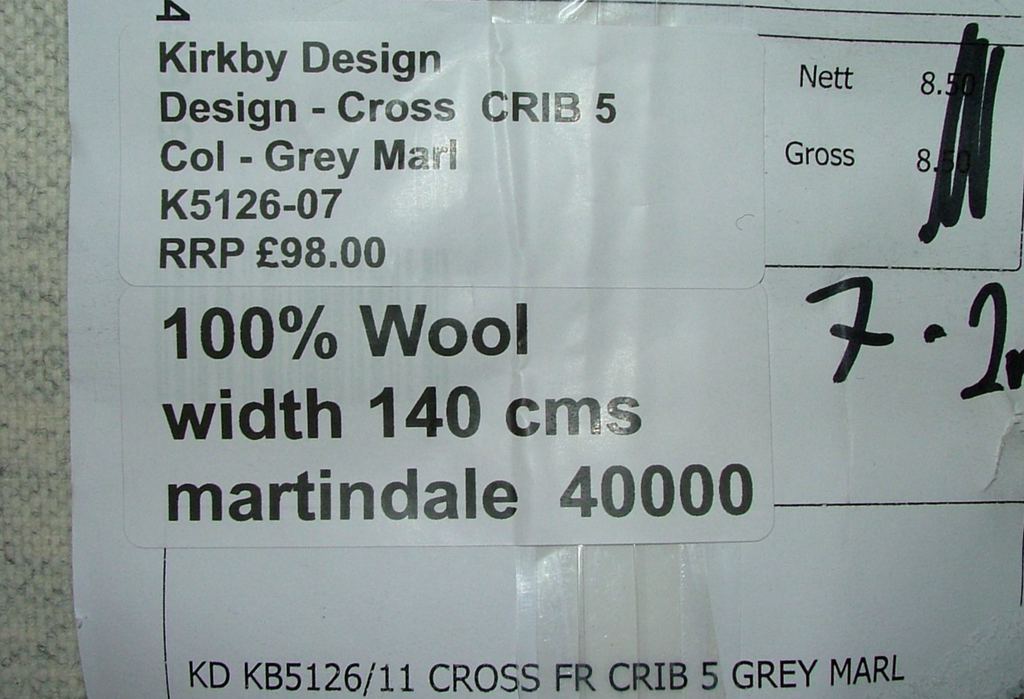 100% Wool Upholstery Fabric Romo Marl Grey Flame Retardant - 7.2 Metre Roll12