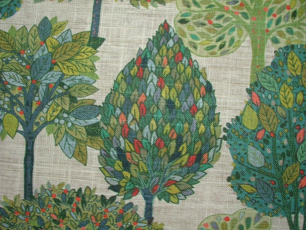 Foliage Fall Trees Carnival Linen Blend Curtain Upholstery Cushion Blind Fabric