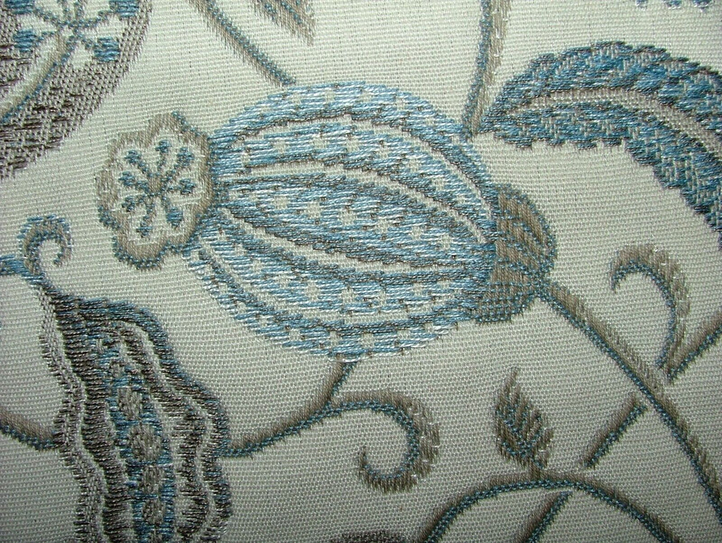 3.2 Mts Arts And Crafts Coxhall Dove Jacquard Curtain Upholstery Cushion Fabric