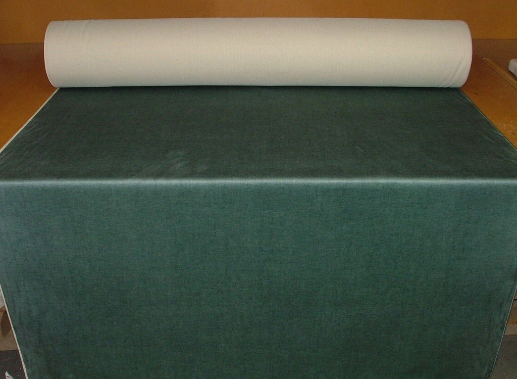 Rustic Jade Thick Velvet Fabric Curtain Upholstery Cushion Multi Use