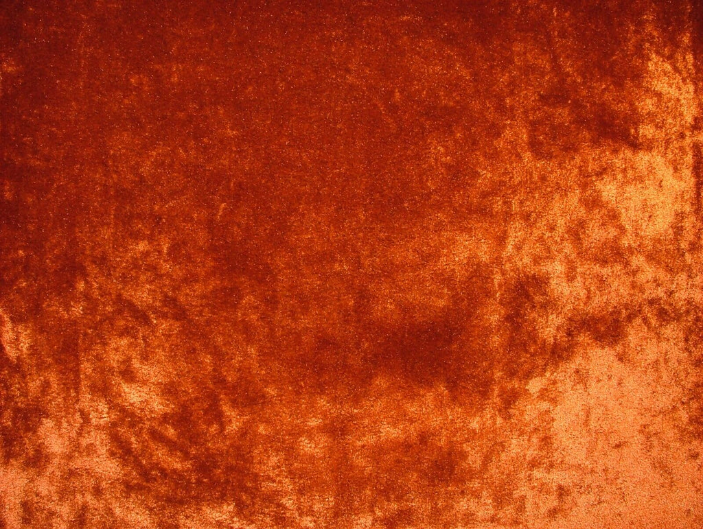 Vivid Orange Thick Crushed Velvet Fabric Upholstery Cushion Multi Use