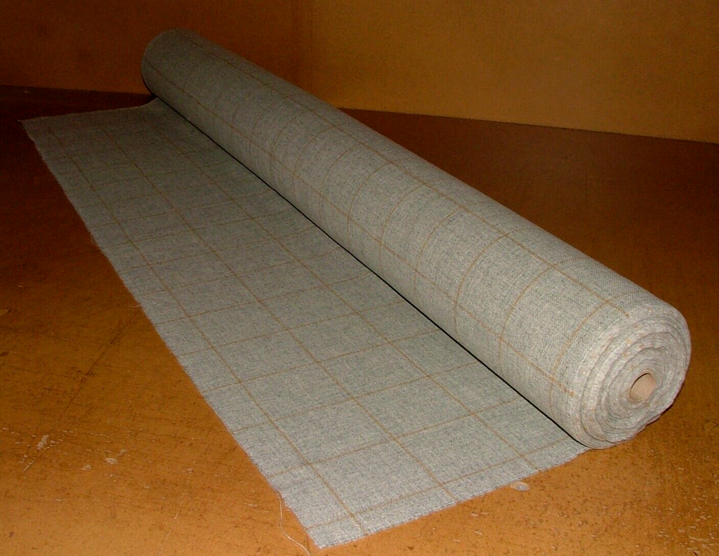 100% Shetland Wool Torbeg Grey Tartan Check Upholstery Curtain Cushion Fabric
