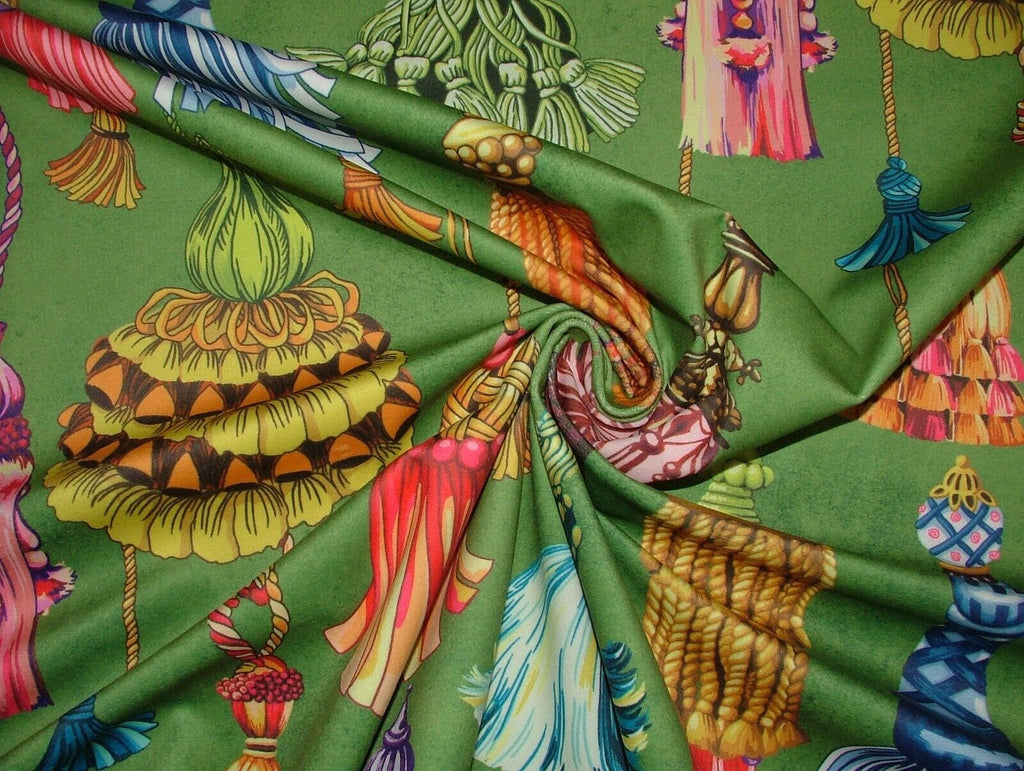Versailles Green Soft Furnishing Velvet Fabric Curtain Upholstery Cushion Use