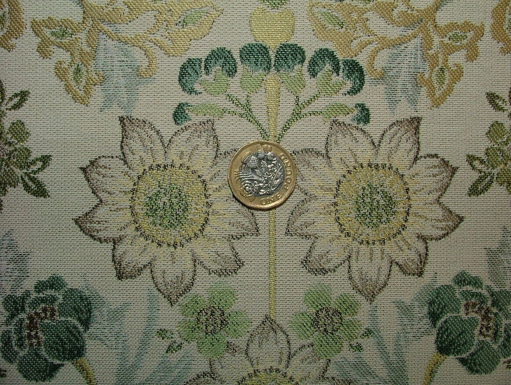 Morris Bird Antique Jacquard Fabric Ideal For Curtain Upholstery Cushion Throws