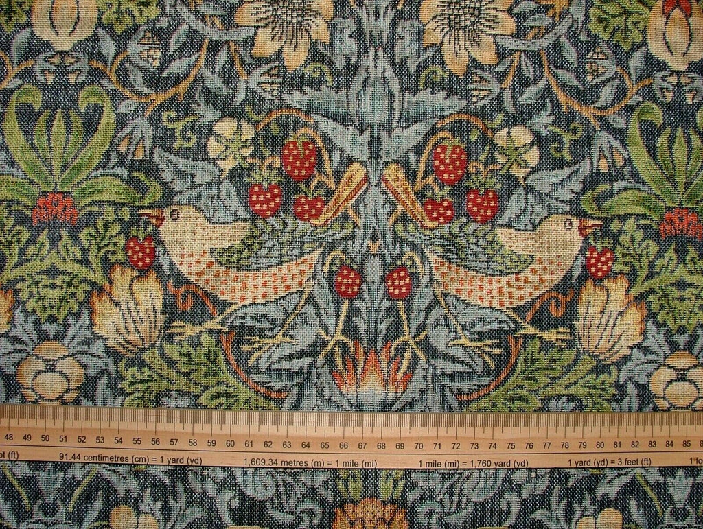 William Morris Strawberry Thief Tapestry Curtain Upholstery Cushion Fabric