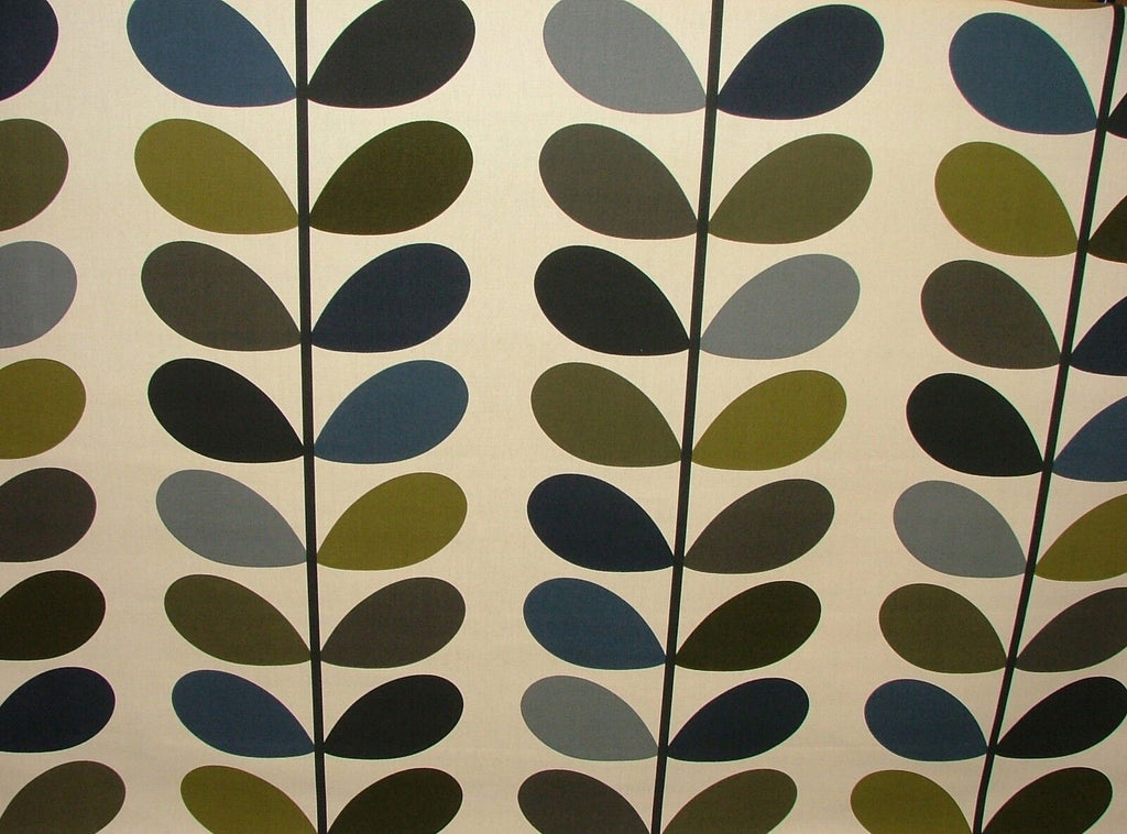 Designer Orla Kiely Multi Stem Moss Cotton Curtain Upholstery Craft Fabric