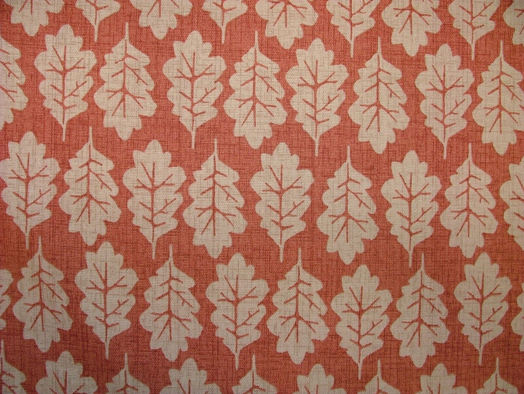 3.3 Metres iLiv Oak Leaf Paprika 100% Cotton Fabric Cushion Curtain Upholstery