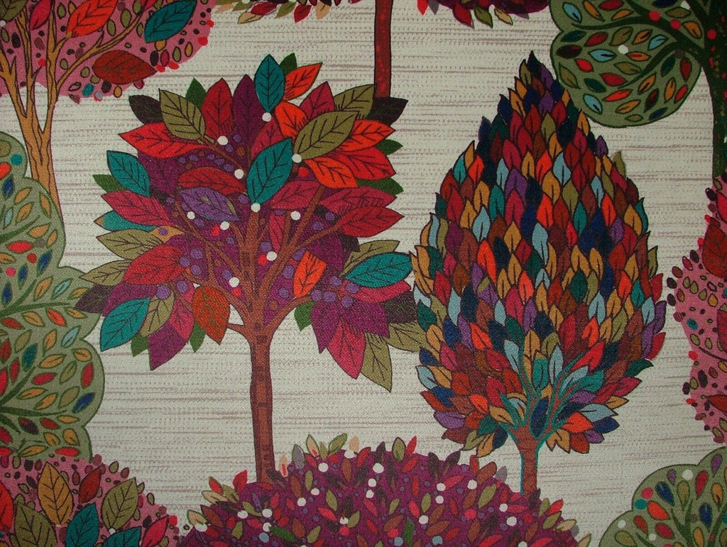 Foliage Fall Tree  Mulberry Velvet Designer Fabric Curtain Upholstery Cushion