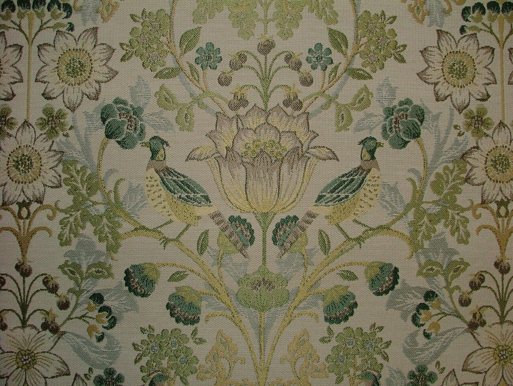 Morris Bird Antique Jacquard Fabric Ideal For Curtain Upholstery Cushion Throws