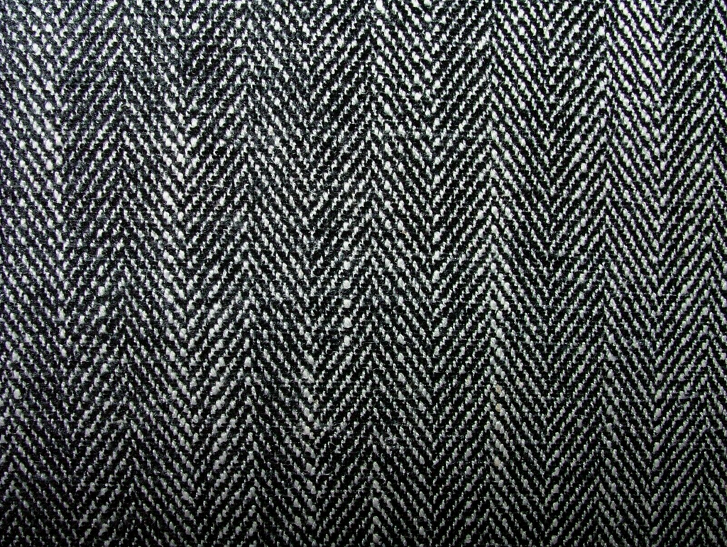 22 Metres Herringbone Black Linen Blend Curtain Upholstery Fabric RRP £616.00