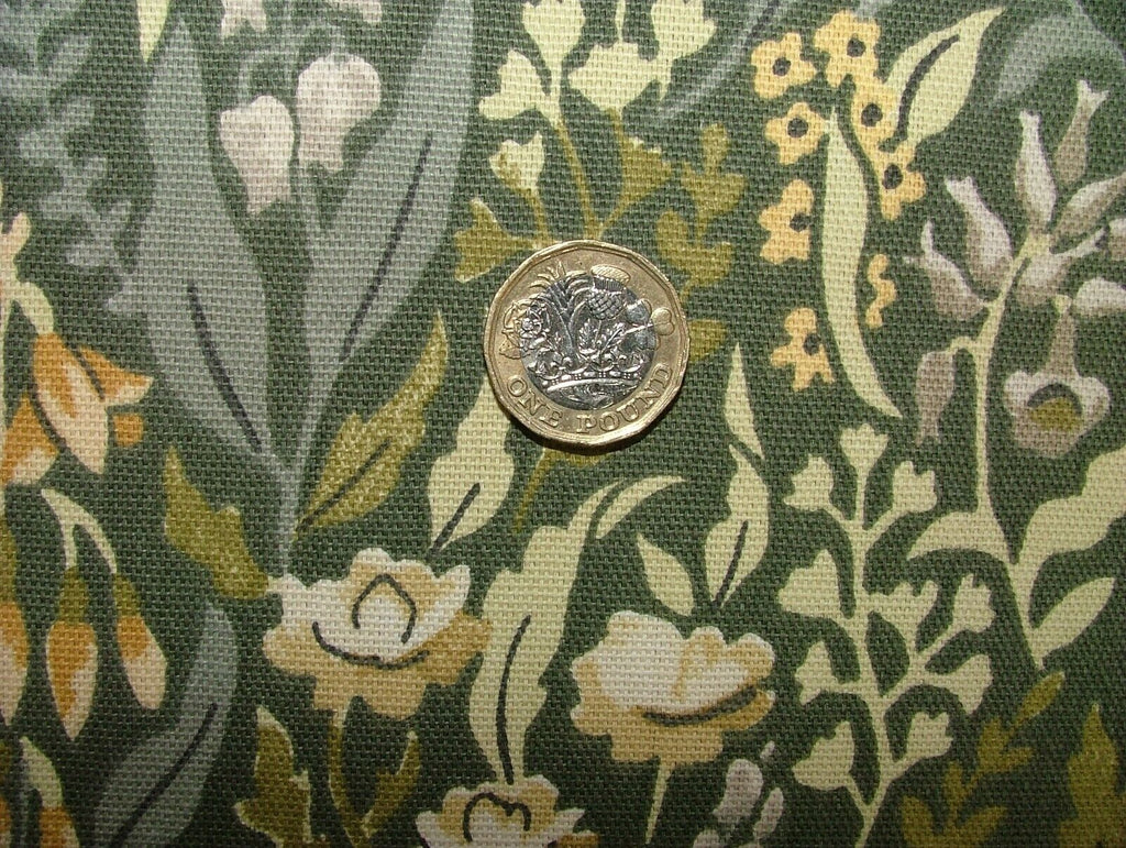 5.6 Metres Kelmscott Moss Woven Cotton Fabric Cushion Curtain Upholstery