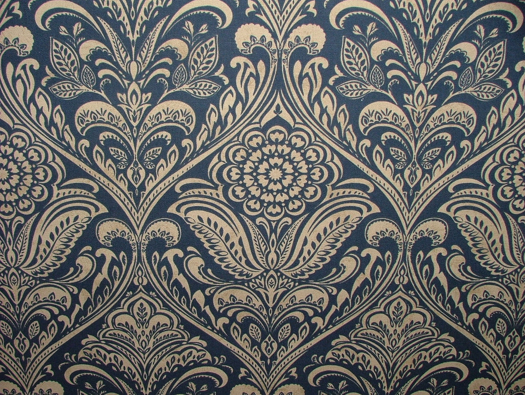 1.1m iLiv Hathaway Indigo Blue Cotton Curtain Upholstery Cushion Blind Fabric0