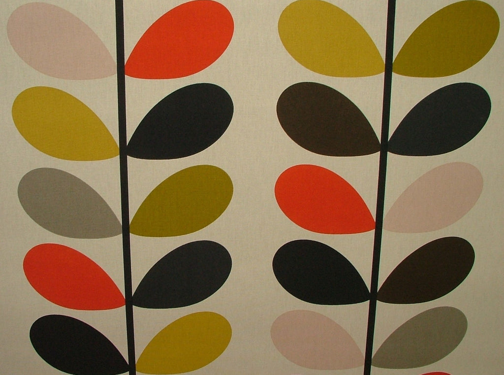 Orla Kiely Cotton Fabric Multi Stem Tomato Curtain Upholstery 12 Metre Length6