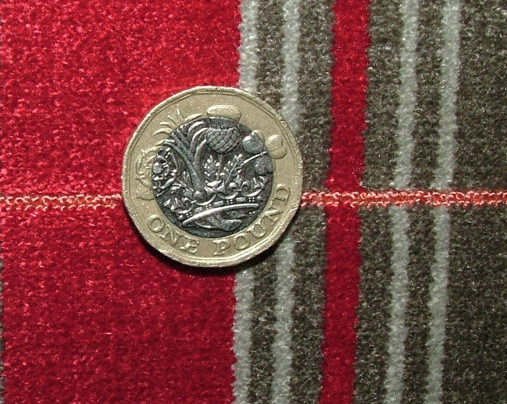 London Underground Upholstery Fabric Southbank Line Ruby RRP £1290.00 - 10 Metre9