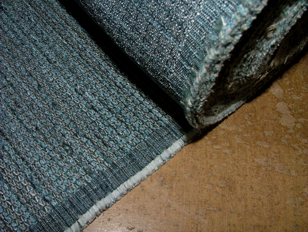 17 Metres Mineral Blue Chenille Fabric Curtain Upholstery Cushion RRP £646.00