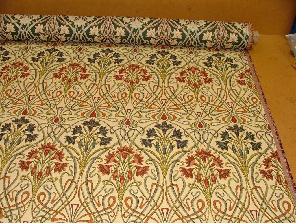 2.7 Metres Art Nouveau Tiffany Jewel Thick Jacquard Curtain Upholstery Cushion