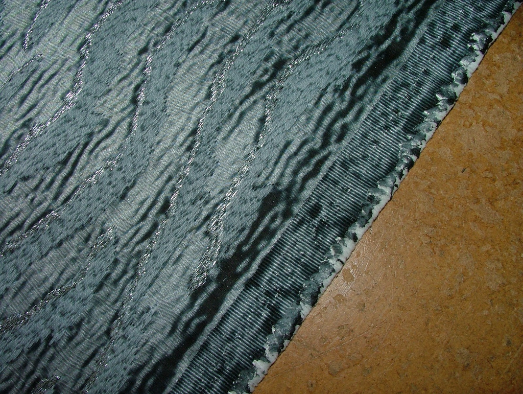 Oasis Blue Jacquard Fabric Curtain Upholstery Cushion Multi Use - 20 Metres4