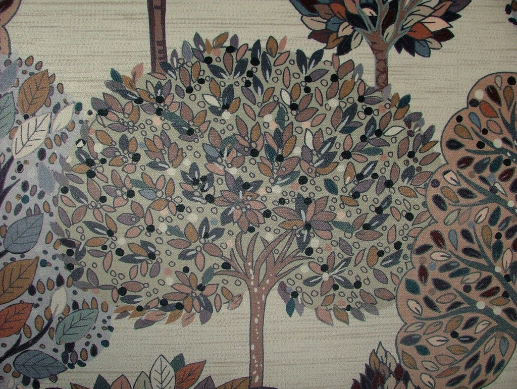 Foliage Fall Tree Cloud Velvet Designer Fabric Curtain Upholstery Cushion