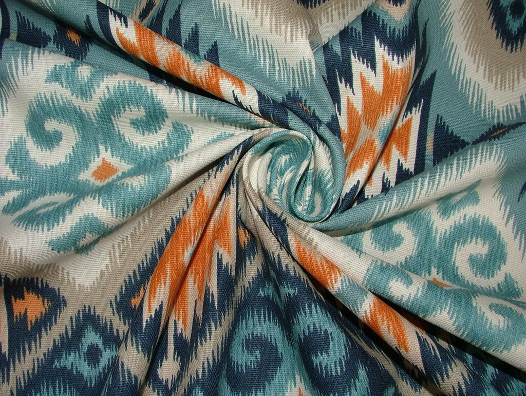 3 Metres iLiv Navajo Teal Woven Cotton Fabric Cushion Curtain Upholstery