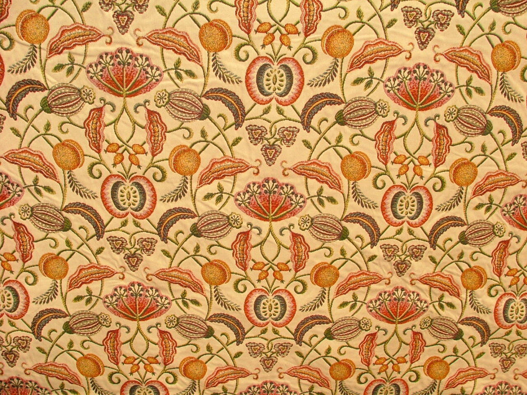 Arts And Crafts Coxhall Ruby Jacquard Curtain Upholstery Cushion Use Fabric