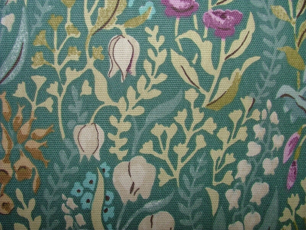 2.8 Metres Kelmscott Jade Woven Cotton Fabric Cushion Curtain Upholstery