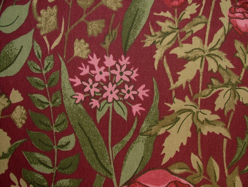 2.6 Metres iLiv Cotswold Claret Woven Cotton Fabric Cushion Curtain Upholstery