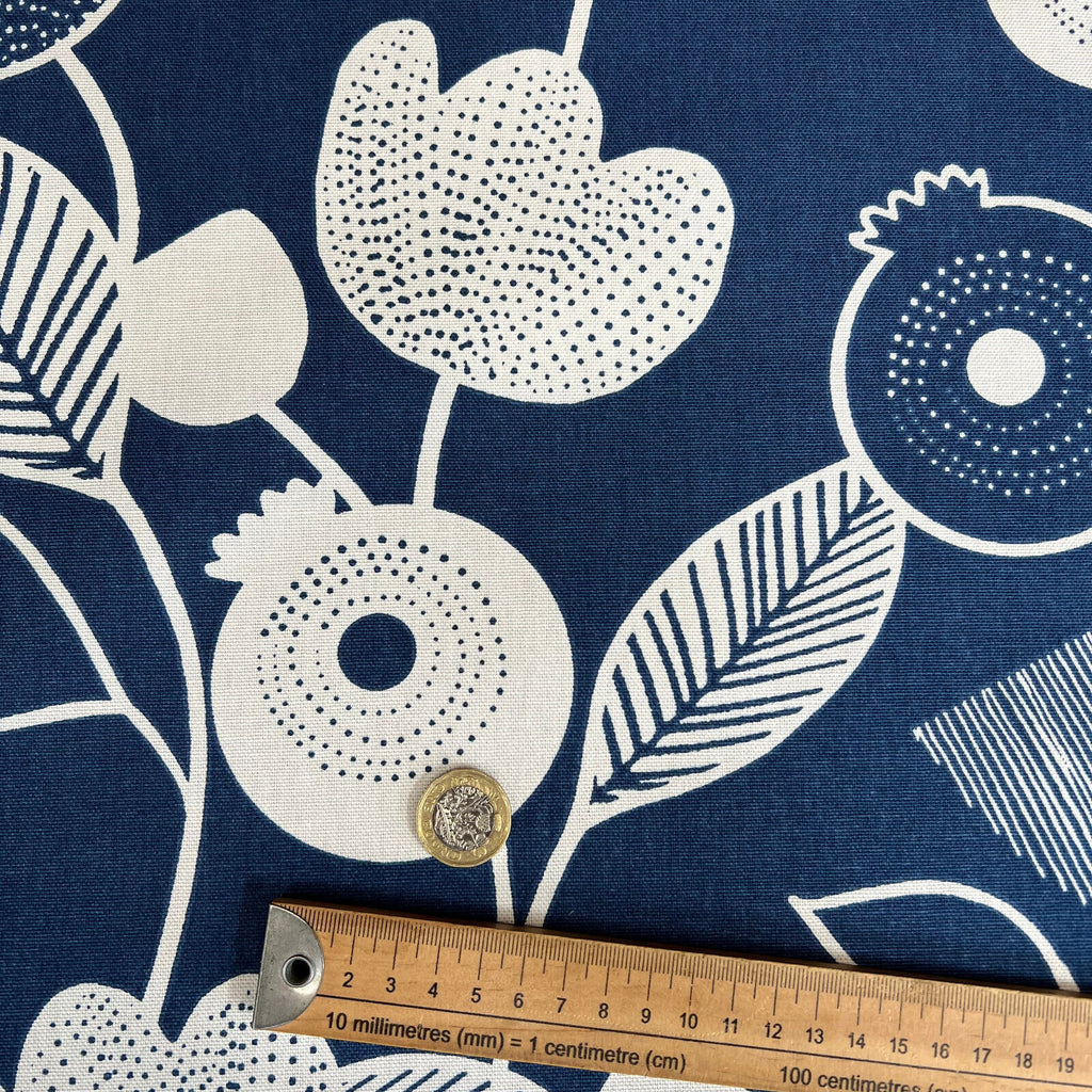 3 Metres iLiv Nordic Indigo 100% Cotton Curtain Cushion Blind Craft Fabric