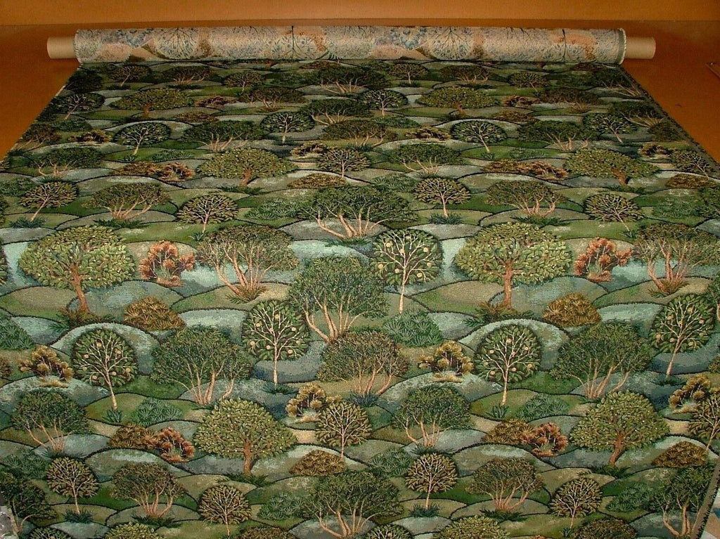 Green Meadow Tree Tapestry Fabric Curtain Upholstery Cushion Blanket Throws Use