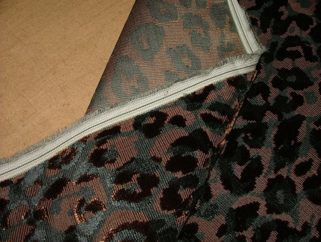 Romo Trixie Sienna Leopard Velvet Fabric Curtain Upholstery Cushion RRP £613.70