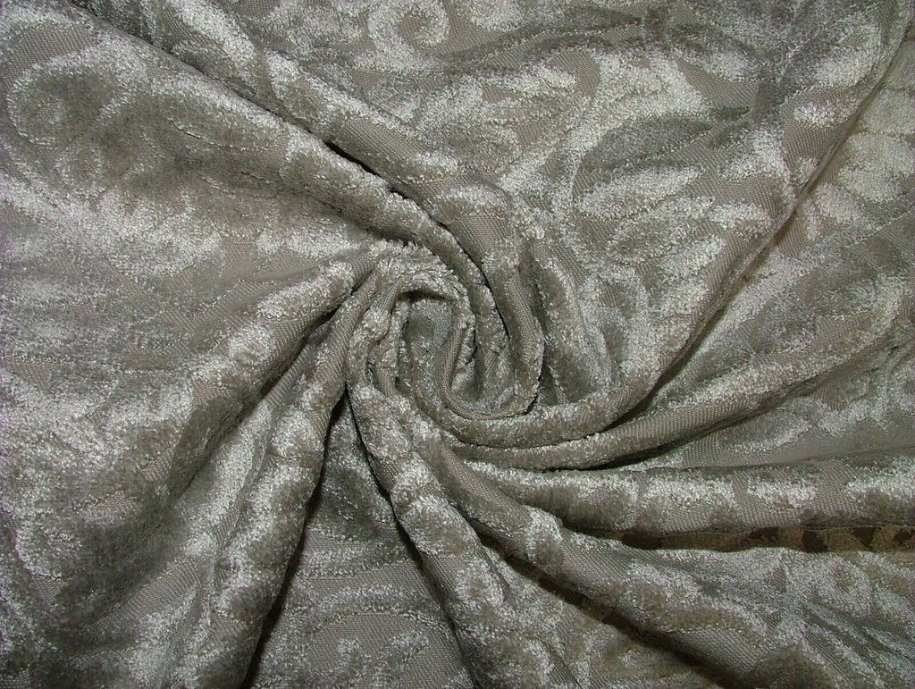 17 Metre Aubrey Granite  Luxurious Pile Velvet Fabric Curtain Cushion Upholstery