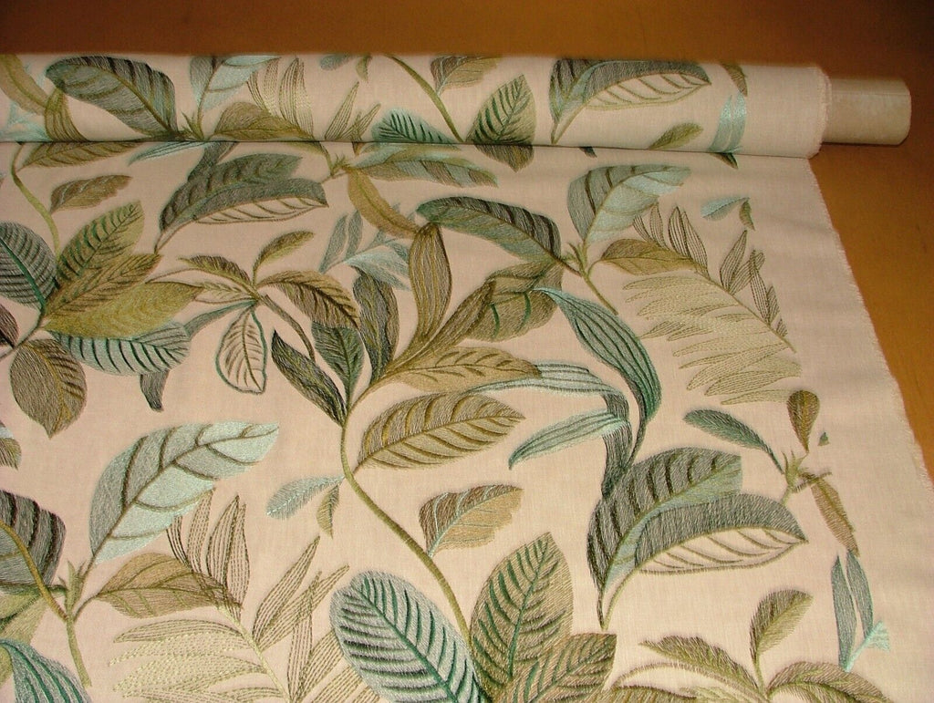 3.4 Metres iLiv Antigua Pistachio Embroidered Fabric Curtain Upholstery Cushion