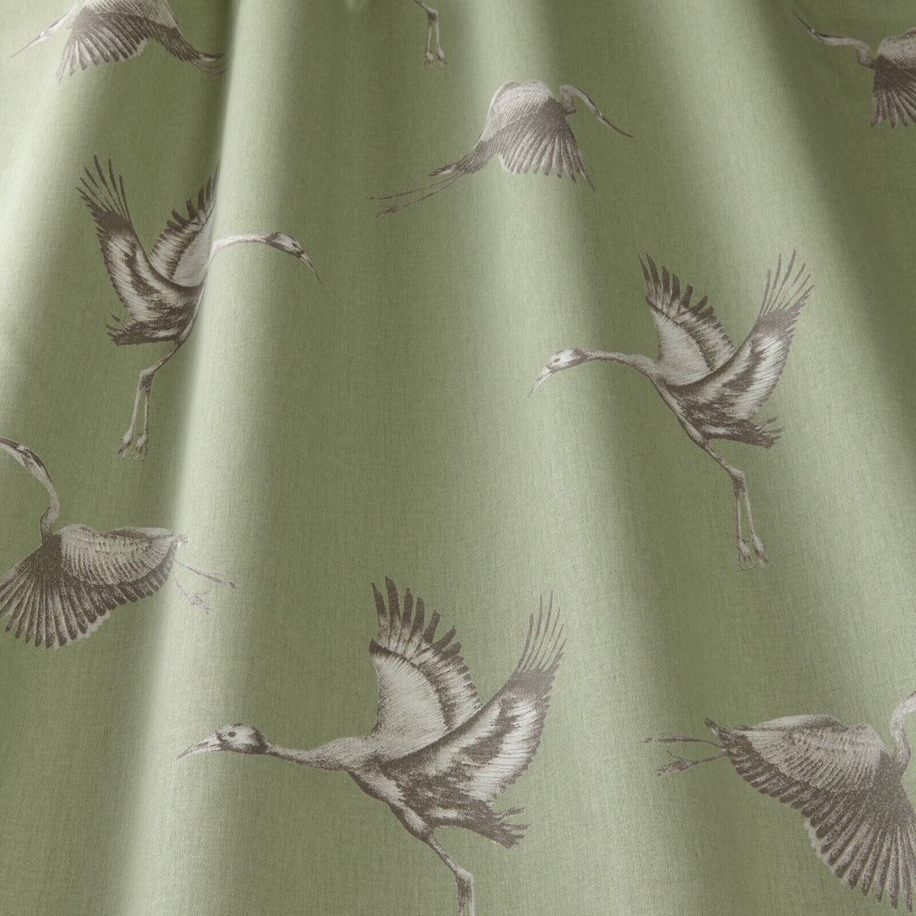 Flying Crane Birds Willow 100% Cotton Curtain Upholstery Cushion Blind Fabric