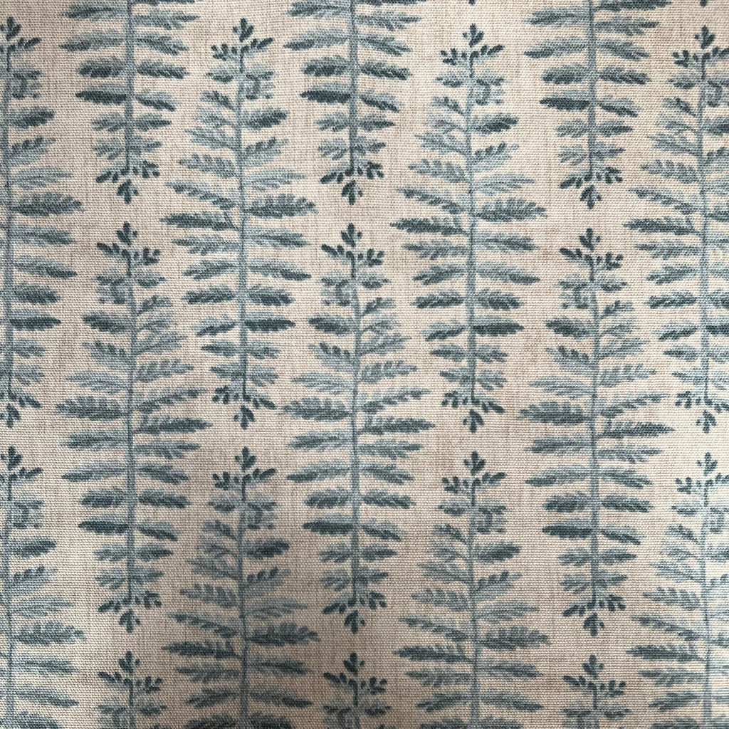 3.4 Metres iLiv Fernia Leaf Denim Cotton Curtain Upholstery Cushion Fabric