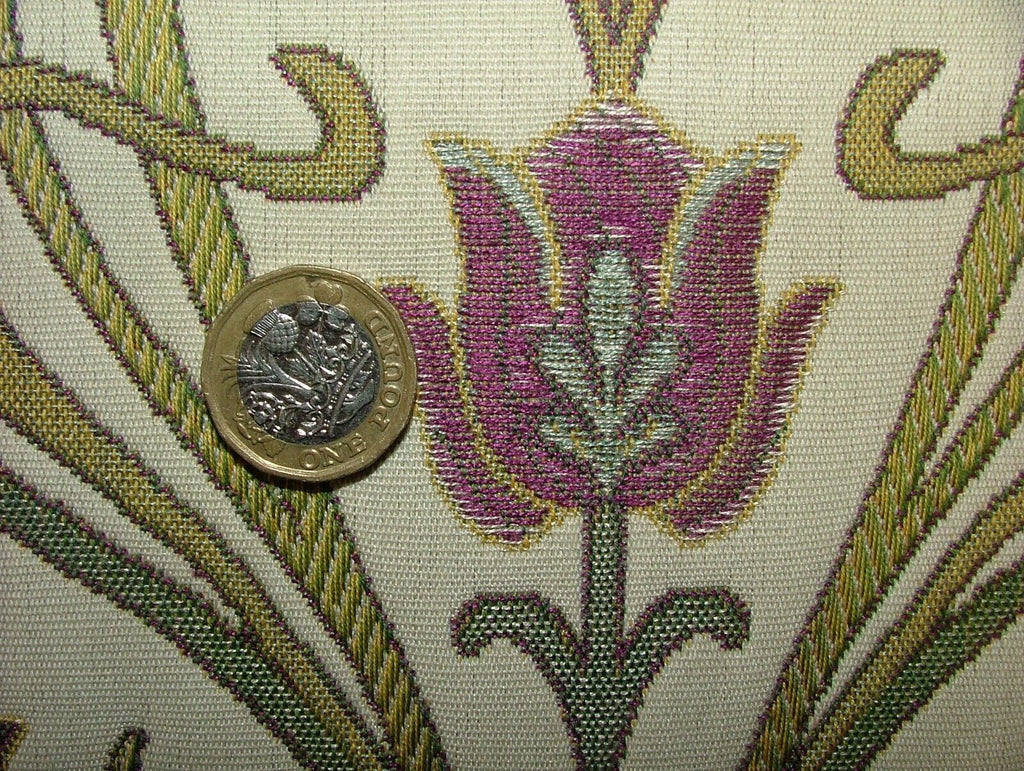 Art Nouveau Pugin Mulberry Woven Jacquard Curtain Upholstery Cushion Fabric