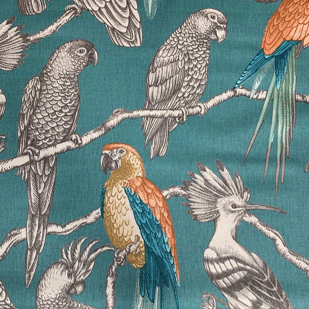 4.8 Metres iLiv Aviary Lagoon Parrot Bird Curtain Upholstery Cushion Fabric