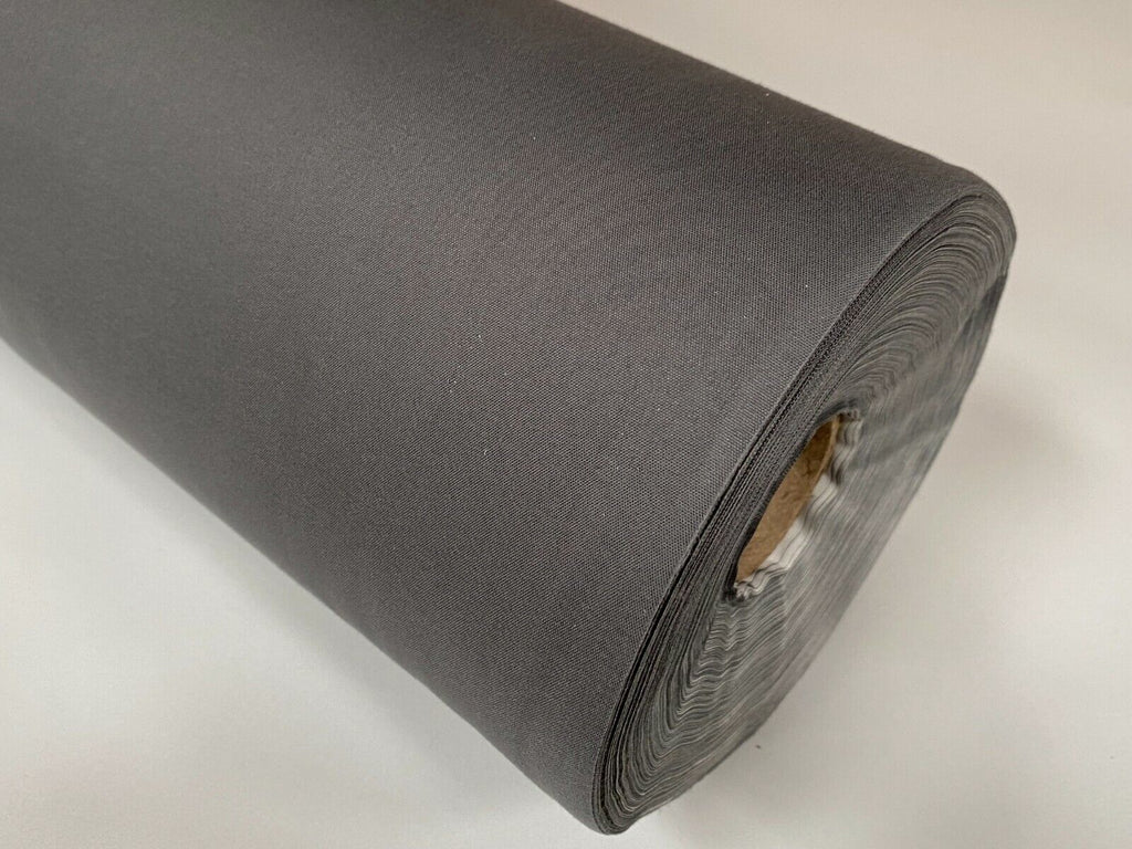 CHARCOAL GREY 3 Pass Black Out Blackout Material Thermal Curtain Lining Fabric