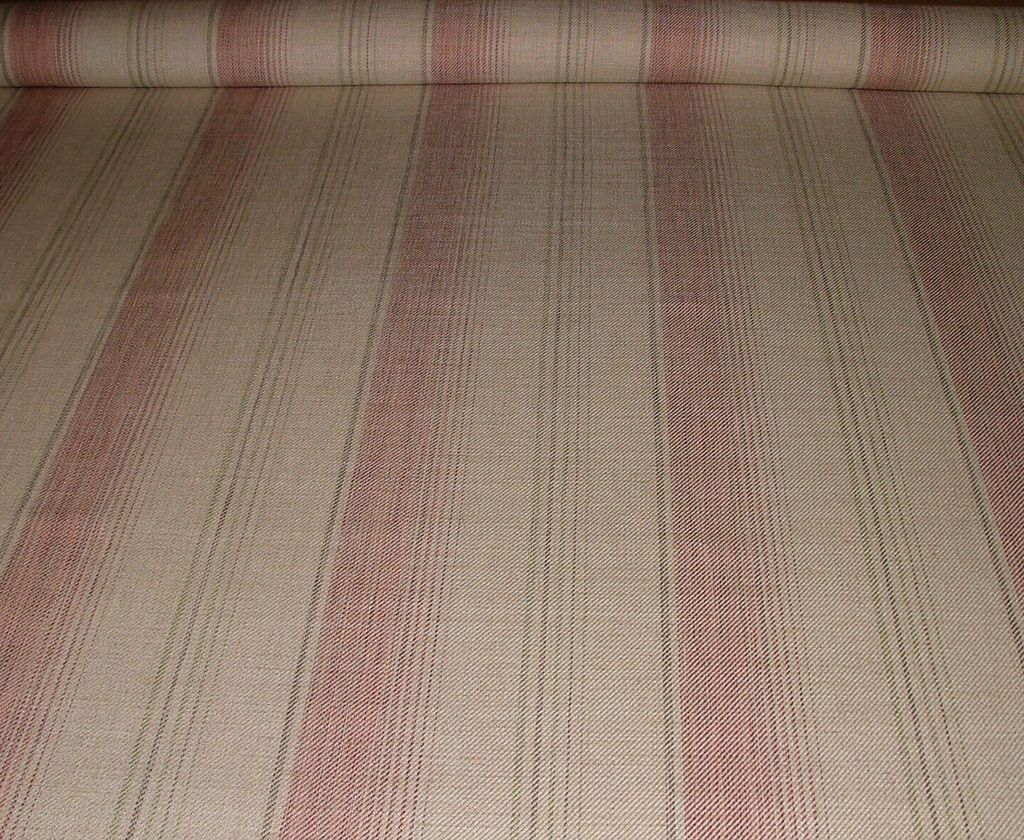 2.8 Metres iLiv Sackville Stripe Rosa Woven Curtain Upholstery Cushion Fabric