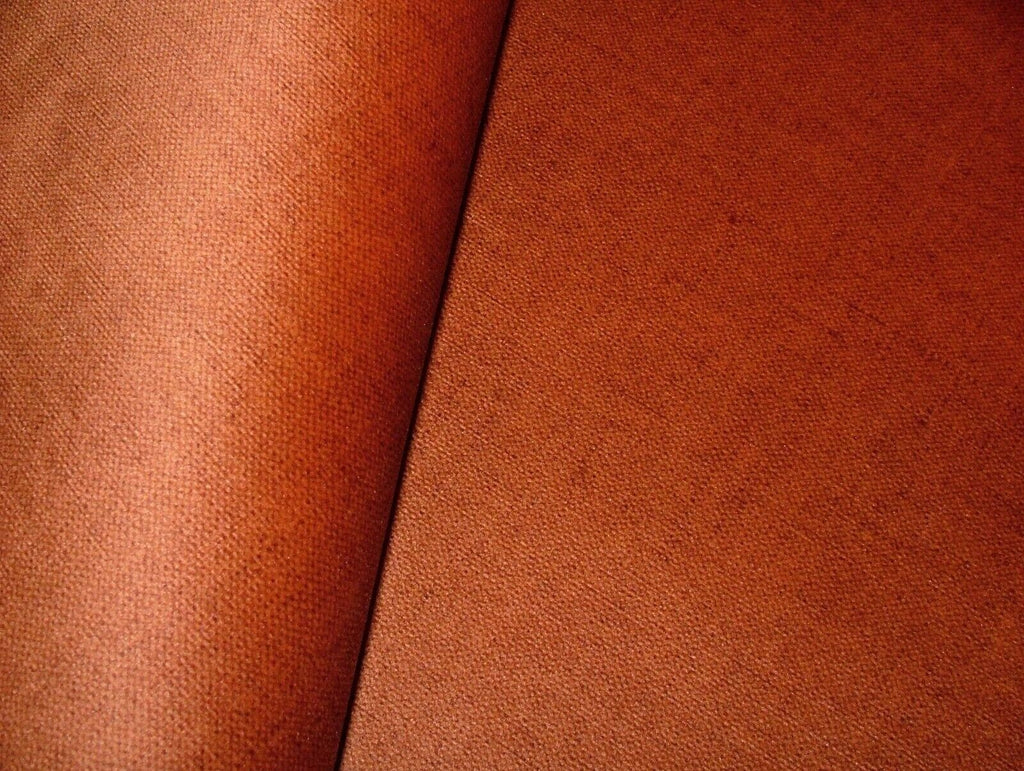 Seville Burnt Orange Thick Velvet Fabric Curtain Upholstery Cushion Multi Use