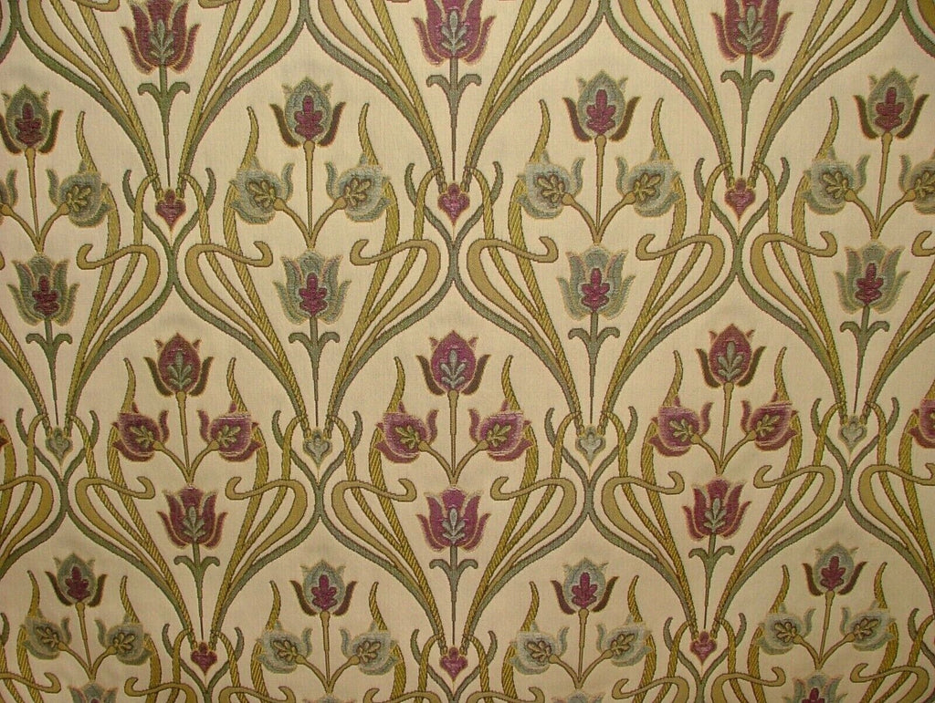 Art Nouveau Pugin Mulberry Woven Jacquard Curtain Upholstery Cushion Fabric