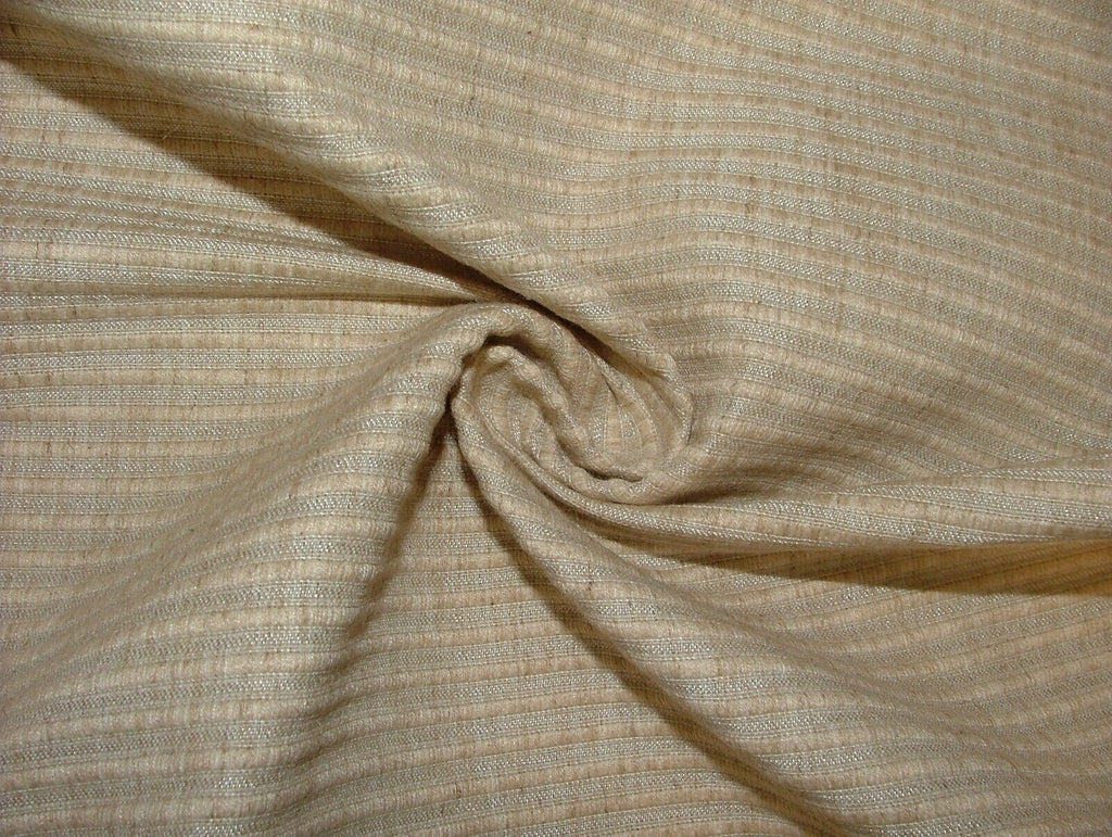 17 Metre Romo Natural Beige Ribbed Linen Blend Fabric Upholstery Cushion Curtain