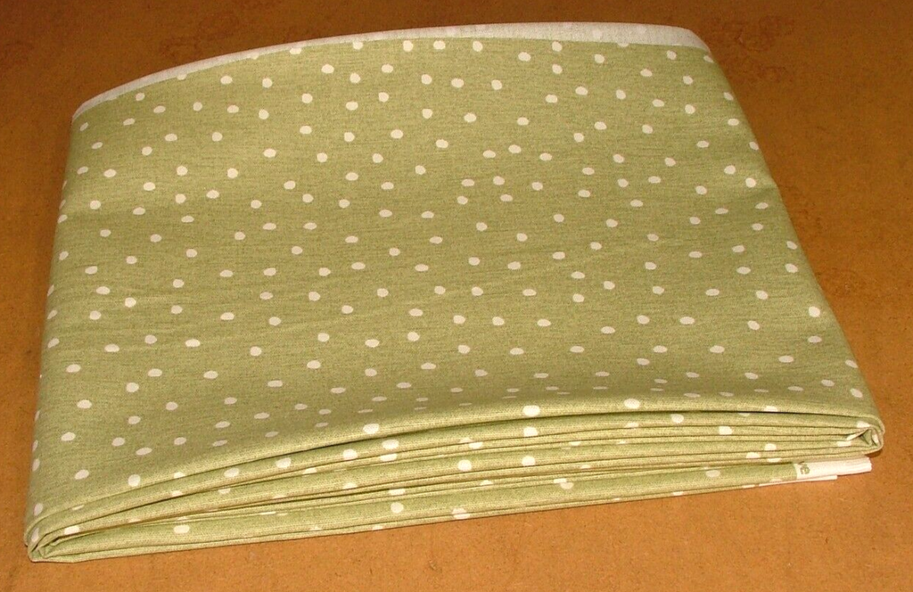 3.5 Metres iLiv Spotty Pistachio Woven Cotton Fabric Cushion Curtain Upholstery