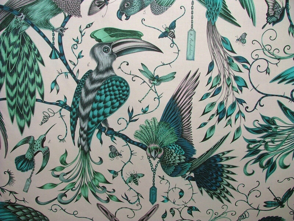 Emma J Shipley Fabric Audubon Jungle Cotton Curtain Upholstery Cushion Fabric